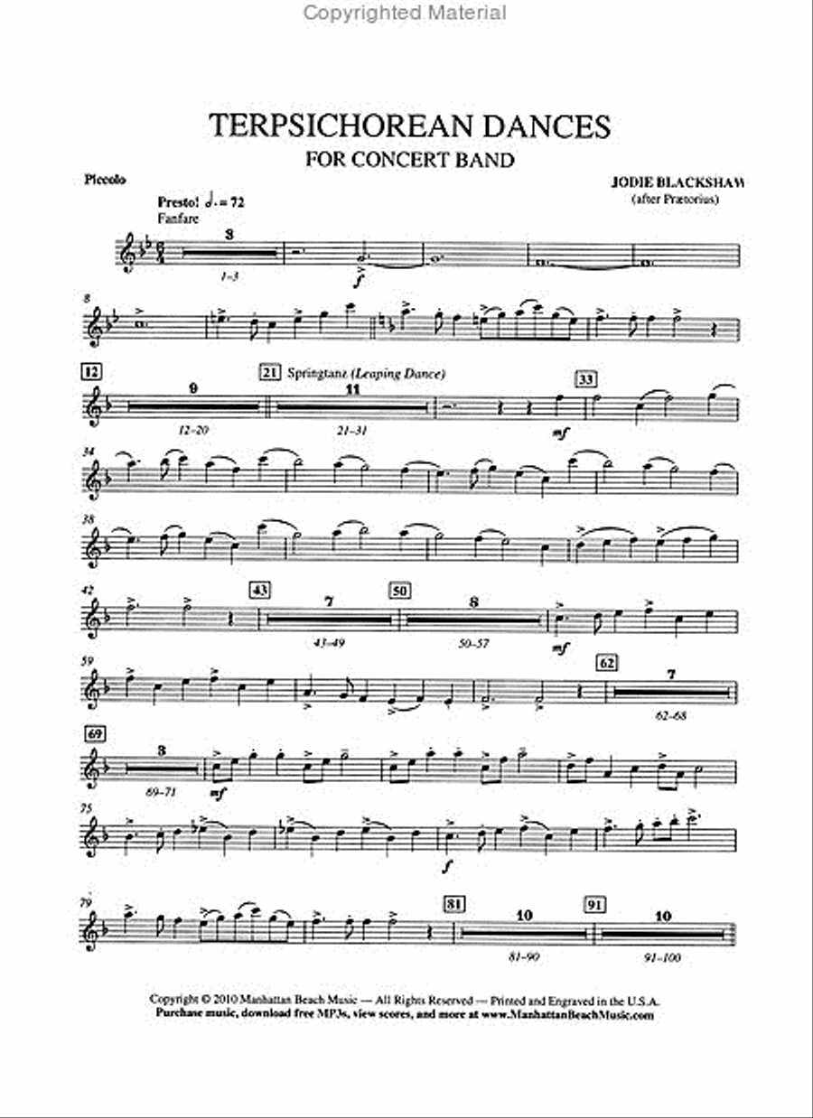 Terpsichorean Dances Terpsichorean Dances Concert Band scores gallery preview page 5