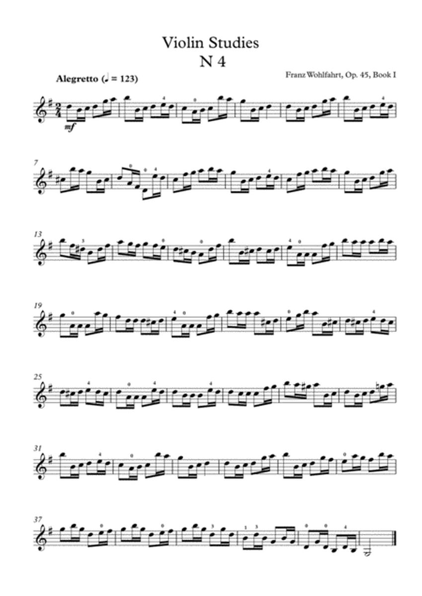 mp3 + pdf / F.Wohlfahrt, Etude N.4, from 60 Etudes for Violin, Op.45, Book I, + mp3 life recording image number null