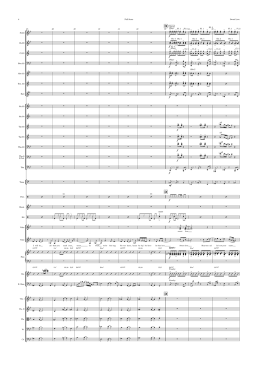Sweet Love Sweet Love Full Orchestra scores gallery preview page 4