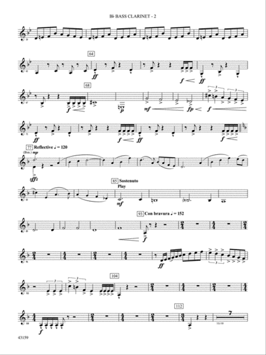 Panopticon Rising: B-flat Bass Clarinet Concert Band scores gallery preview page 2