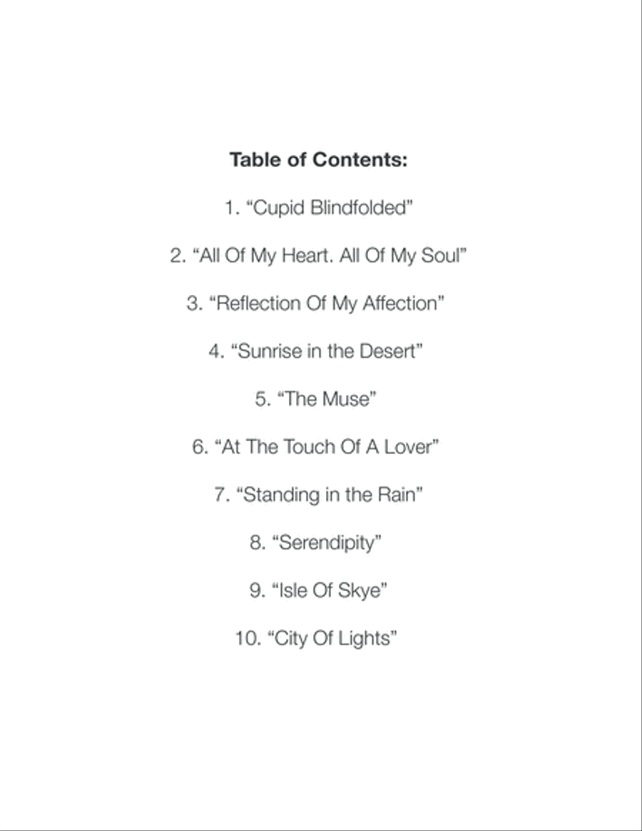 Cupid Blindfolded (Full album sheet music) Piano Solo scores gallery preview page 2