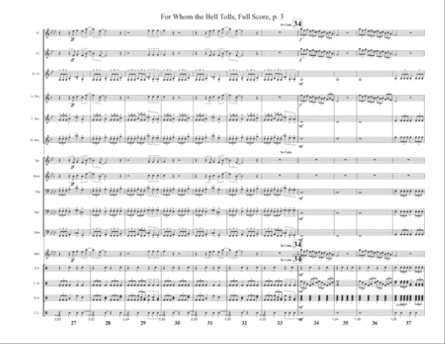 For Whom The Bell Tolls Marching Band scores gallery preview page 3