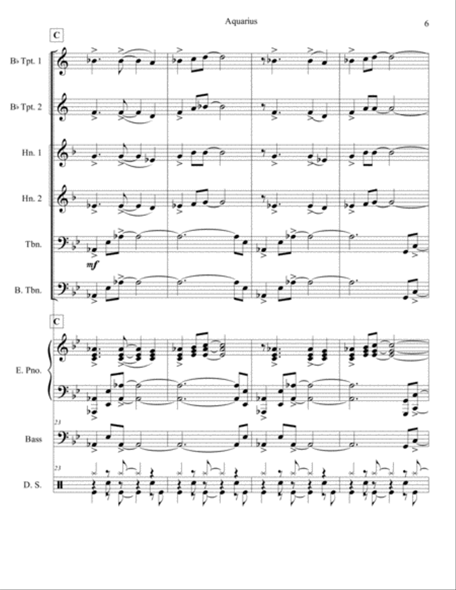 Aquarius Brass Ensemble scores gallery preview page 6