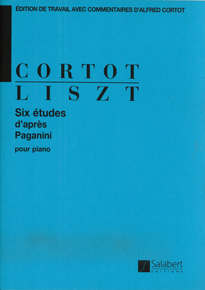 Book cover for 6 Etudes d'après Paganini (Cortot)