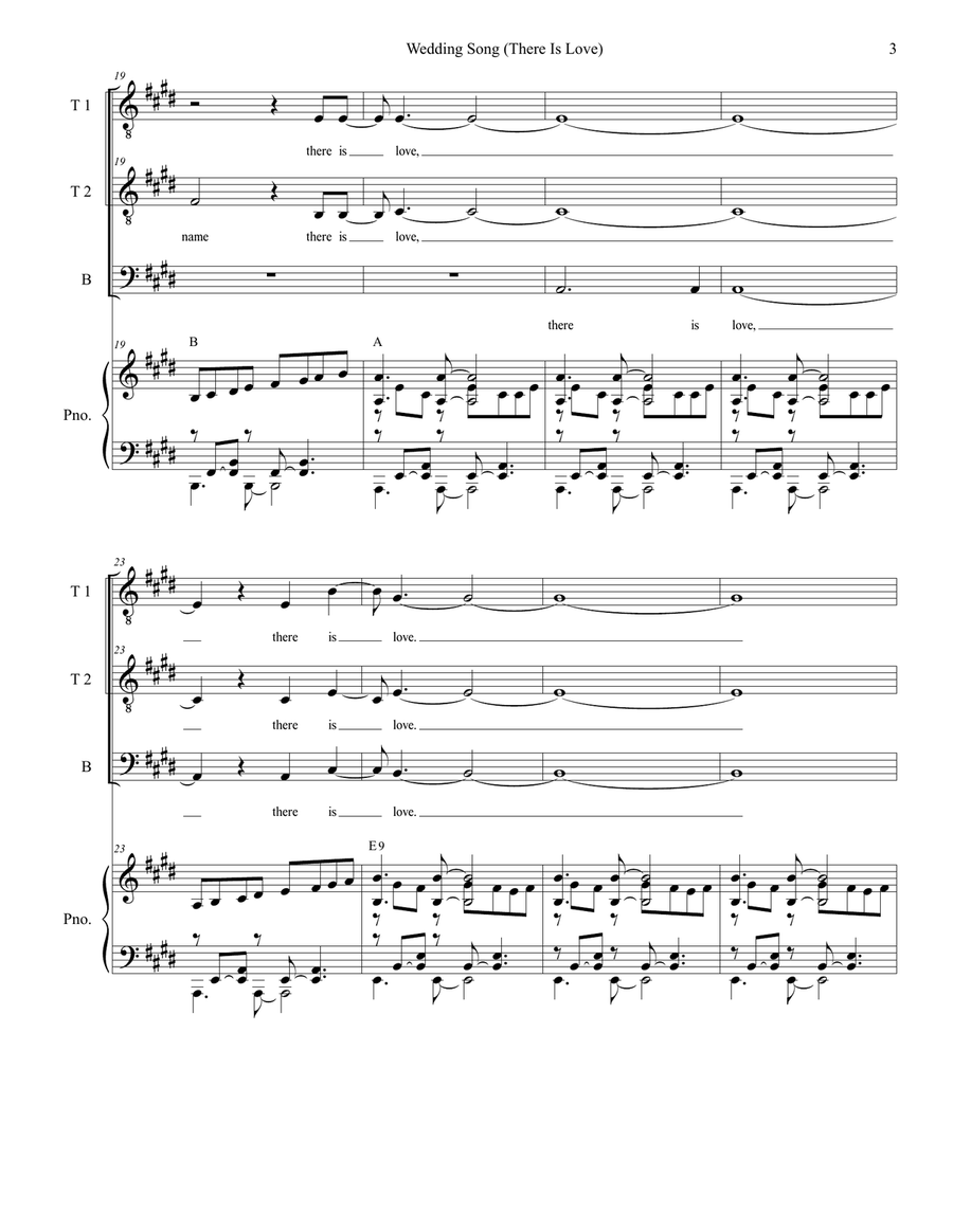Wedding Song (There Is Love) TTB scores gallery preview page 3