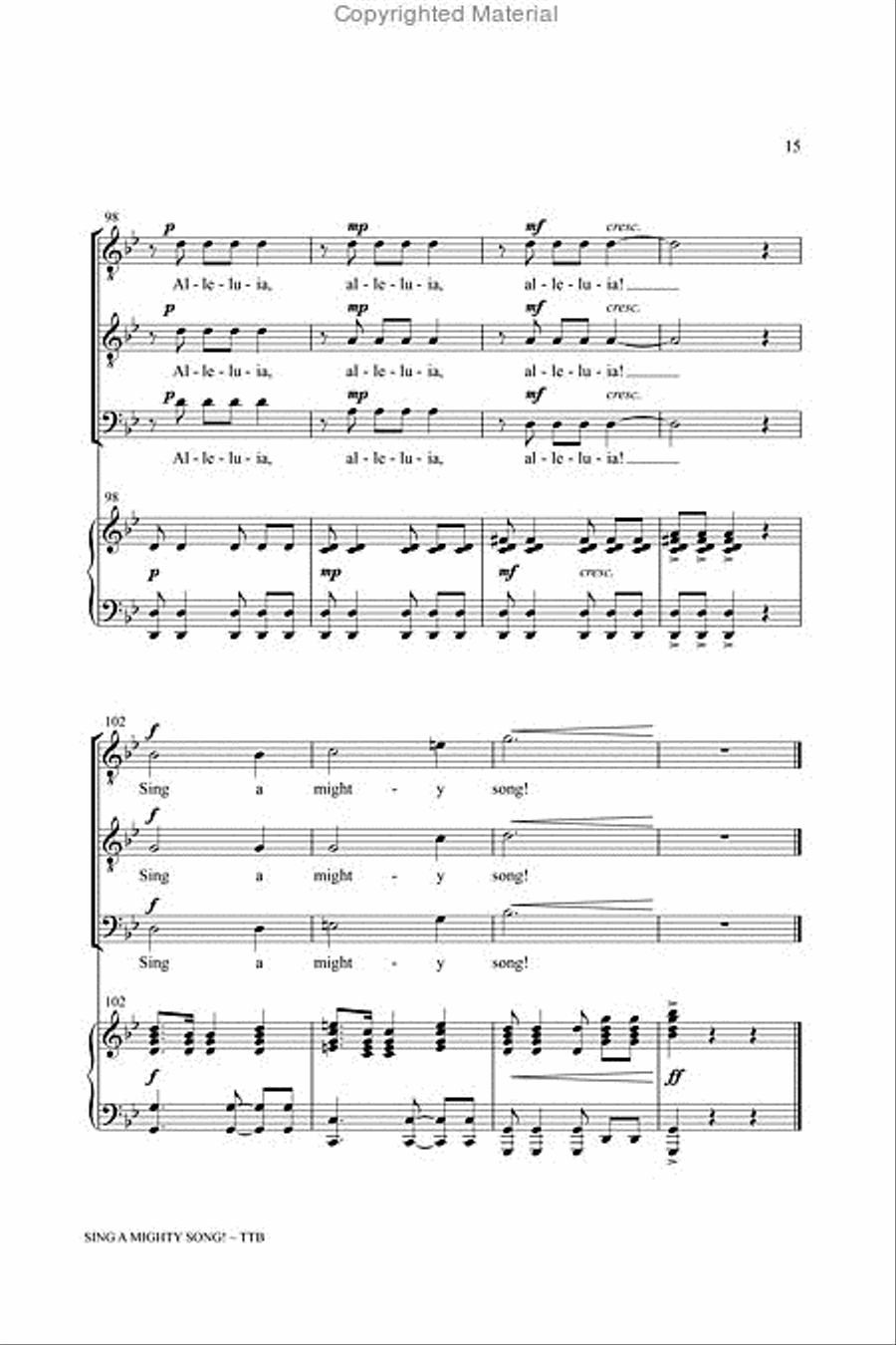 Sing a Mighty Song! TTB scores gallery preview page 16