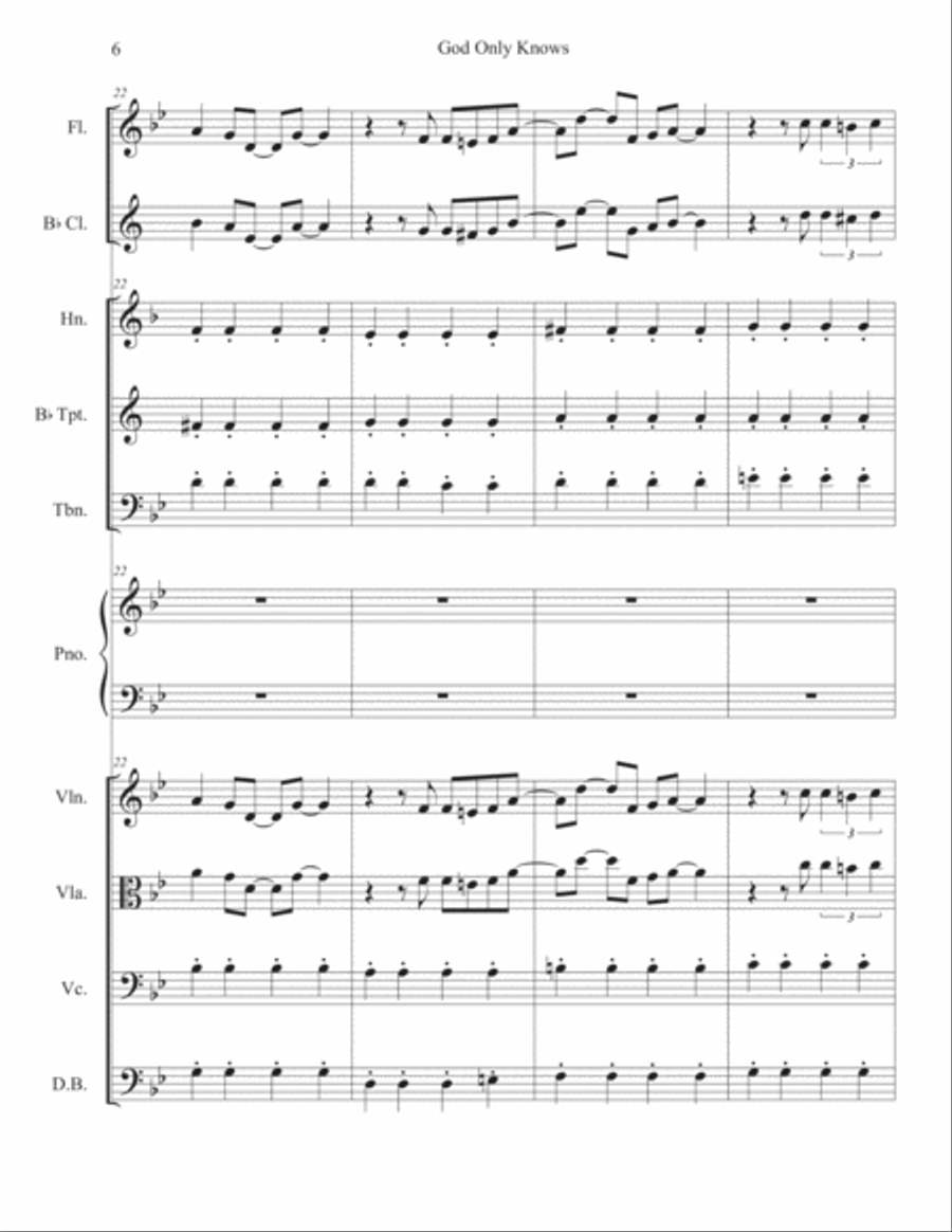 God Only Knows Chamber Orchestra scores gallery preview page 6