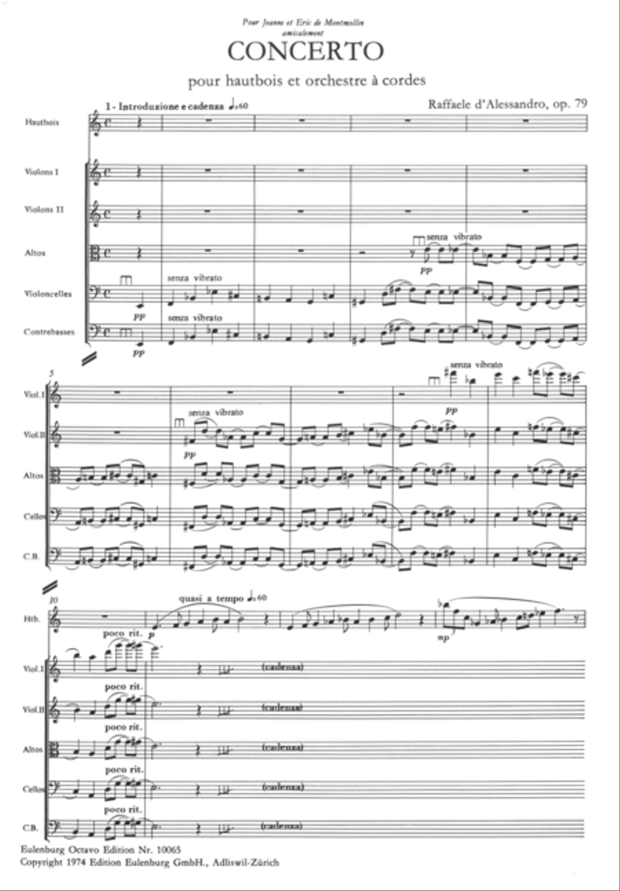 Concerto for oboe String Orchestra scores gallery preview page 2