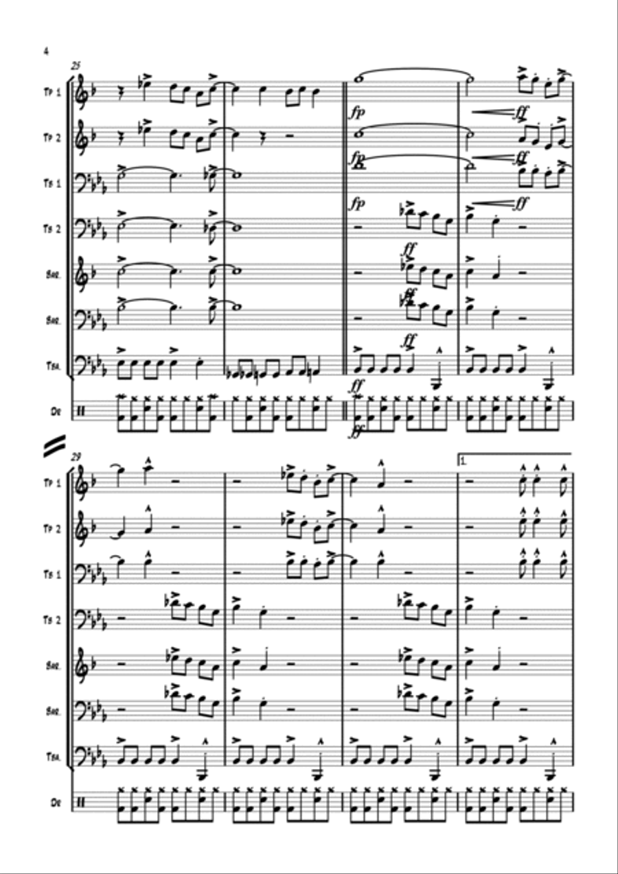 Gimme Some Lovin' Euphonium scores gallery preview page 5