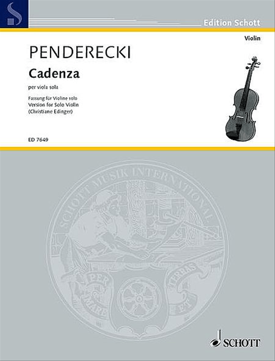 Cadenza Violin Solo scores gallery preview page 1