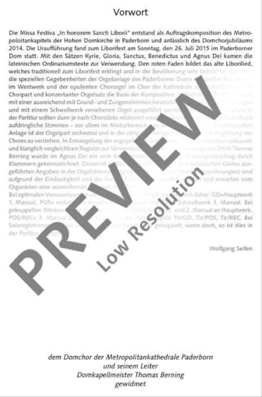 Missa festiva Organ scores gallery preview page 2
