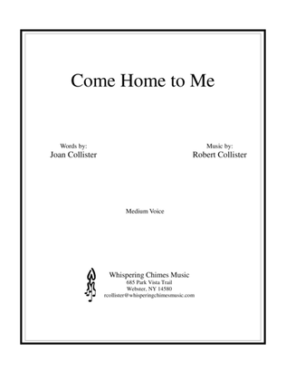 Book cover for Come Home to Me (medium voice)