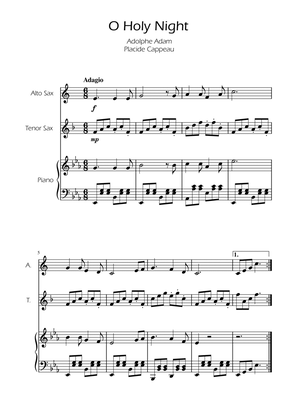 O Holy Night - Sax Duet w/ Piano