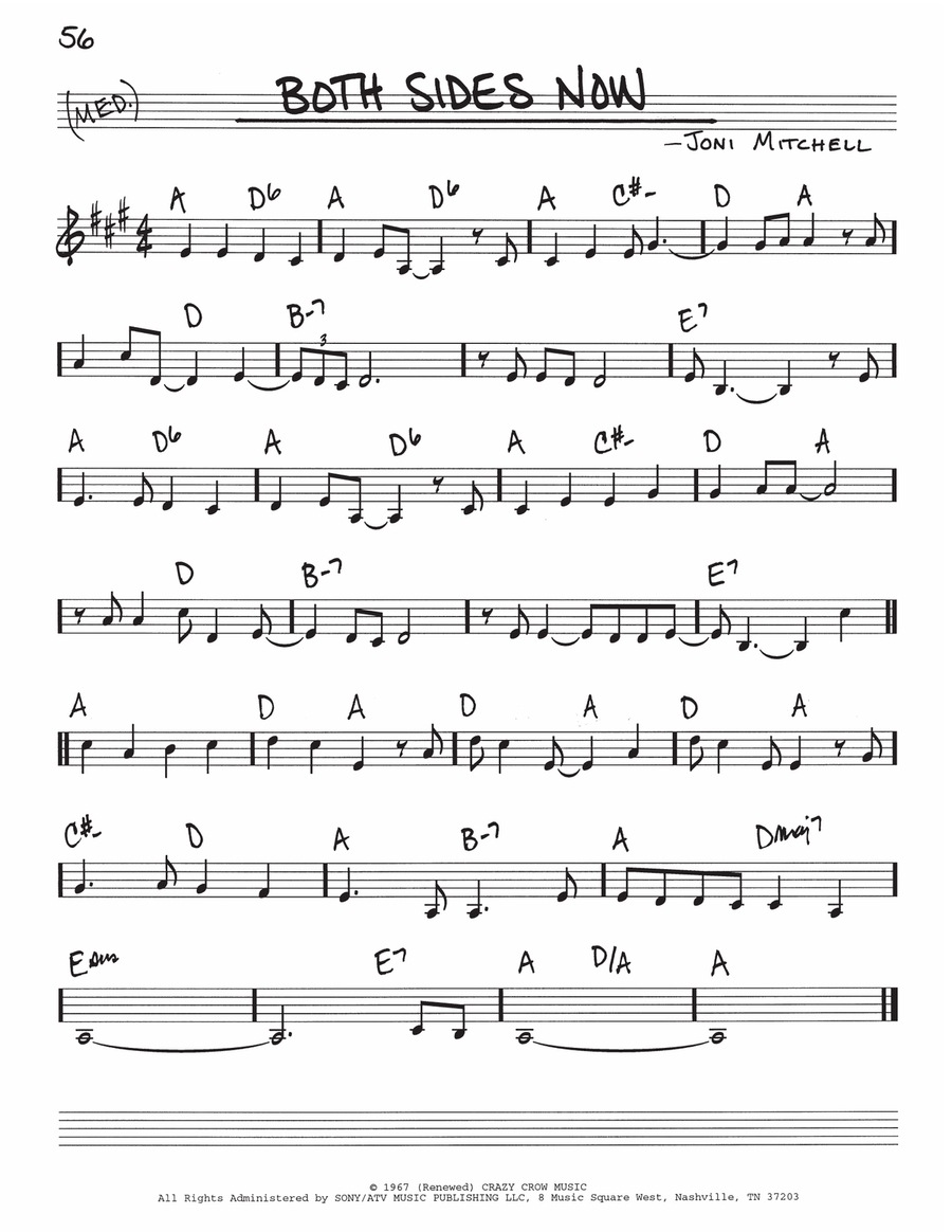 Both Sides Now Piano scores gallery preview page 1