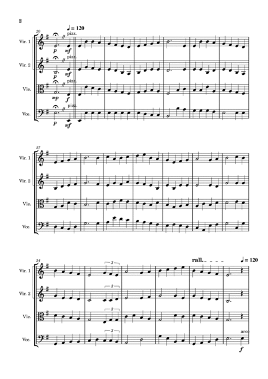 GOD REST YOU MERRY, GENTLEMEN - string quartet String Quartet scores gallery preview page 2