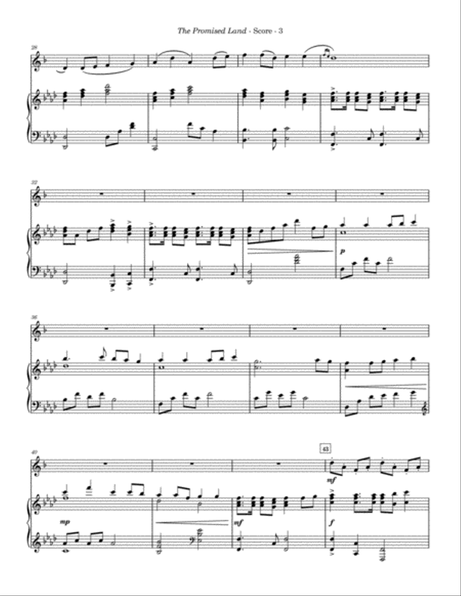 The Promised Land (On Jordan's Stormy Banks) Alto Sax Alto Saxophone scores gallery preview page 4