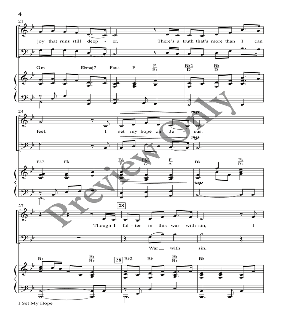 I Set My Hope Orchestration 4-Part scores gallery preview page 3