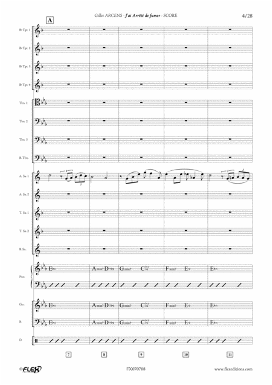 J'ai Arrete de Fumer Big Band scores gallery preview page 4