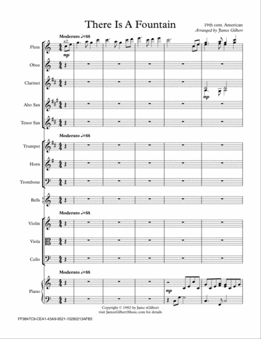 There Is A Fountain There Is A Fountain Full Orchestra scores gallery preview page 1