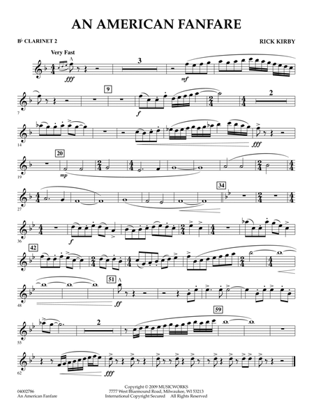 An American Fanfare - Bb Clarinet 2