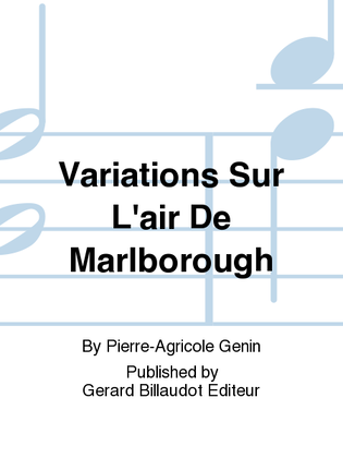Book cover for Variations Sur L'Air De Marlborough