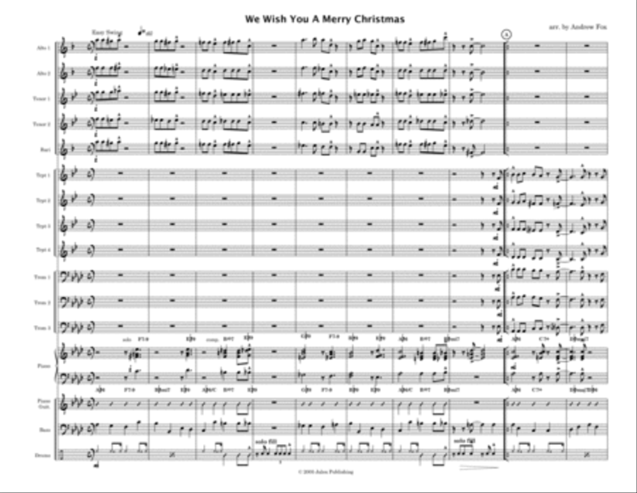 We Wish You A Merry Christmas (Jazz Band) Jazz Ensemble scores gallery preview page 2