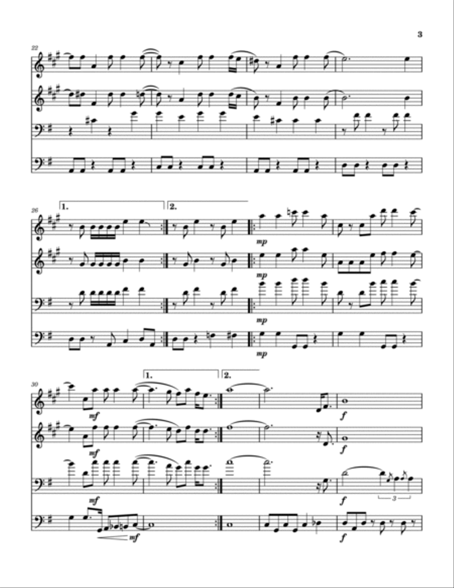 One Man Band One Man Band Brass Quartet scores gallery preview page 4