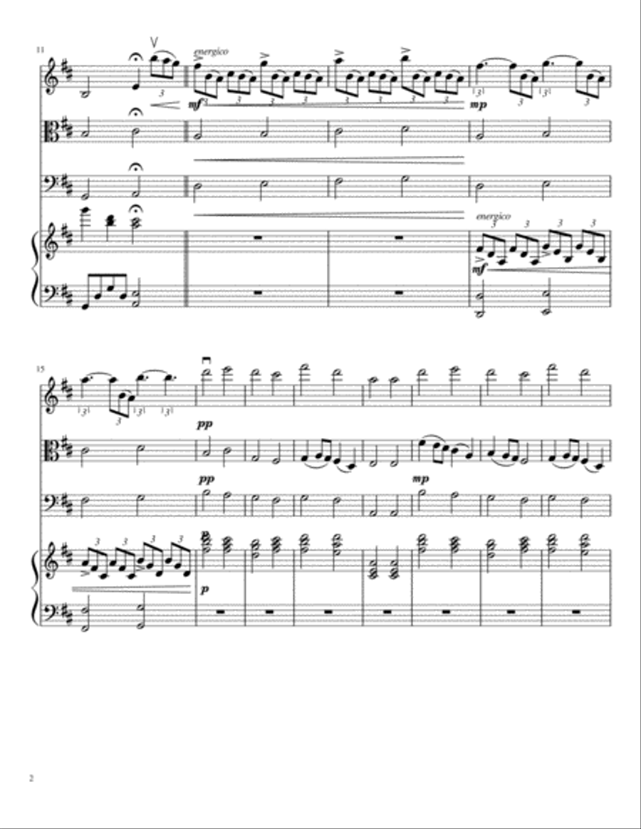 Reminiscence Reminiscence Piano Quartet scores gallery preview page 2