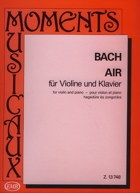 Air (BWV 1068-II) für Violine und Klavier