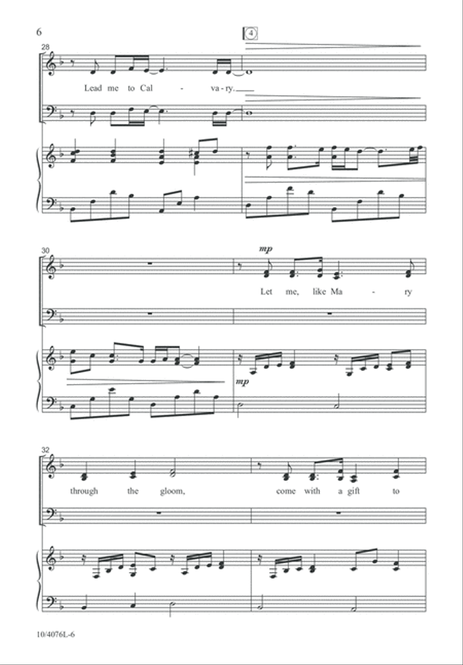 To Calvary 4-Part scores gallery preview page 7