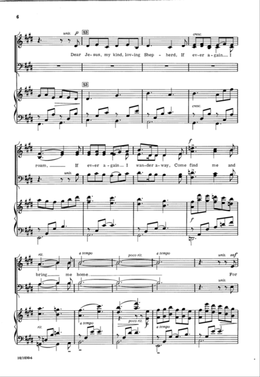 Jesus, Loving Shepherd 4-Part scores gallery preview page 6
