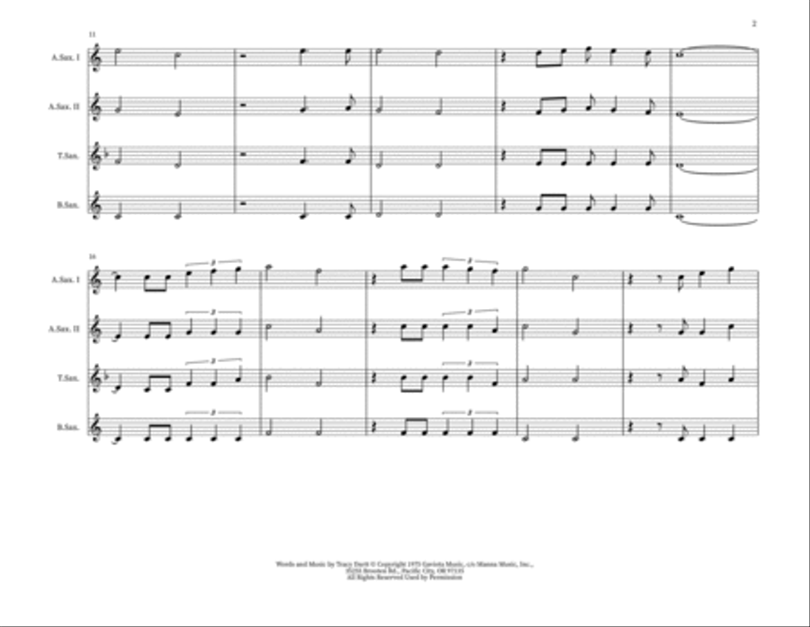 God On The Mountain God On The Mountain Tenor Saxophone scores gallery preview page 2