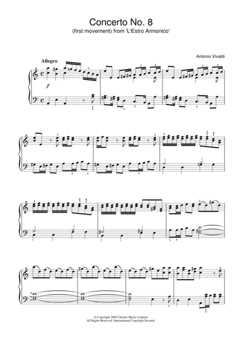 Allegro) from 'L'Estro Armonico' Op.3