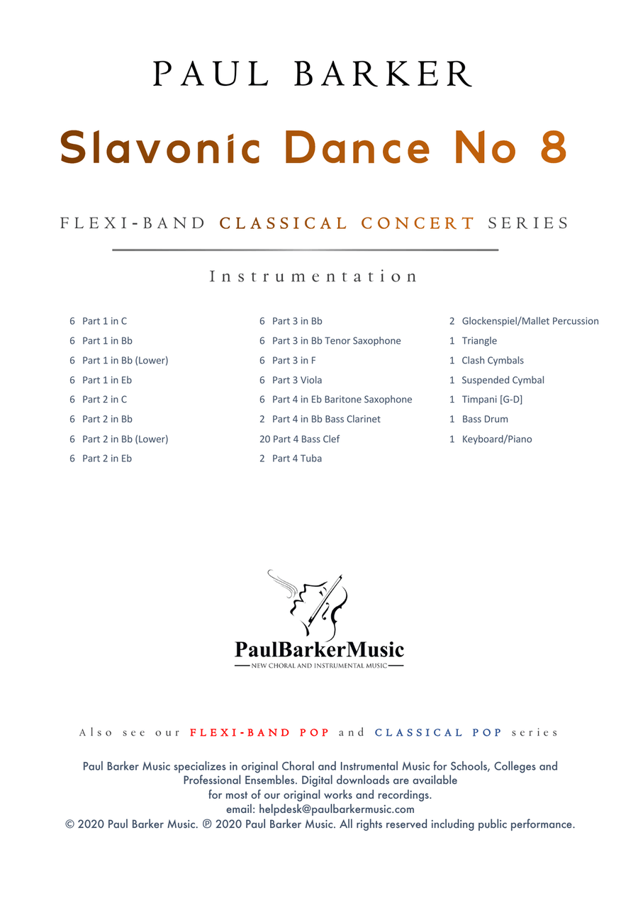 Slavonic Dance No 8 (Flexible Instrumentation) Concert Band scores gallery preview page 2