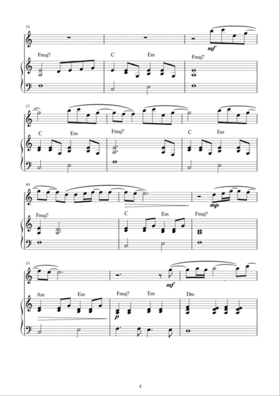 What Was I Made For? Flute scores gallery preview page 4