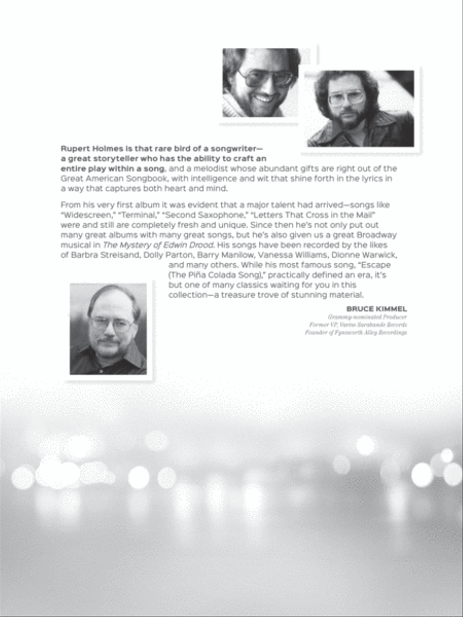 The Rupert Holmes Songbook Piano, Vocal, Guitar scores gallery preview page 6