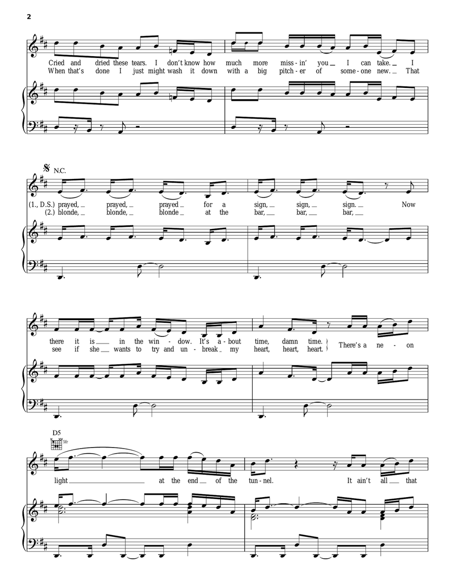Neon Light Acoustic Guitar scores gallery preview page 2