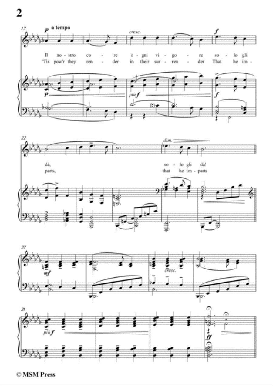 Cesti-Ah! Quanto è vero,from 'Il Pomo d'oro',in D flat Major,for Voice and Piano Voice Solo scores gallery preview page 4