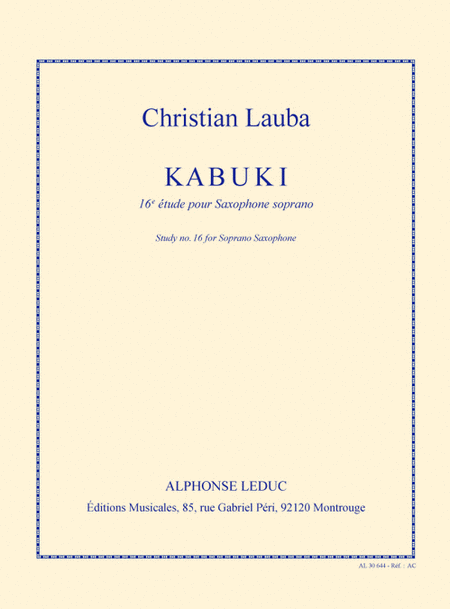 Lauba Kabuki Etude Book