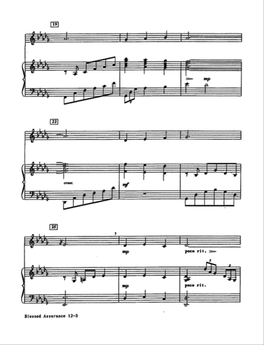 Blessed Assurance - Piano and Trumpet Trumpet Solo scores gallery preview page 3