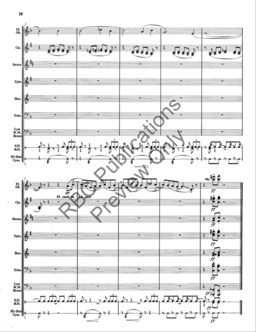Lonesome Road (Score) Concert Band scores gallery preview page 11
