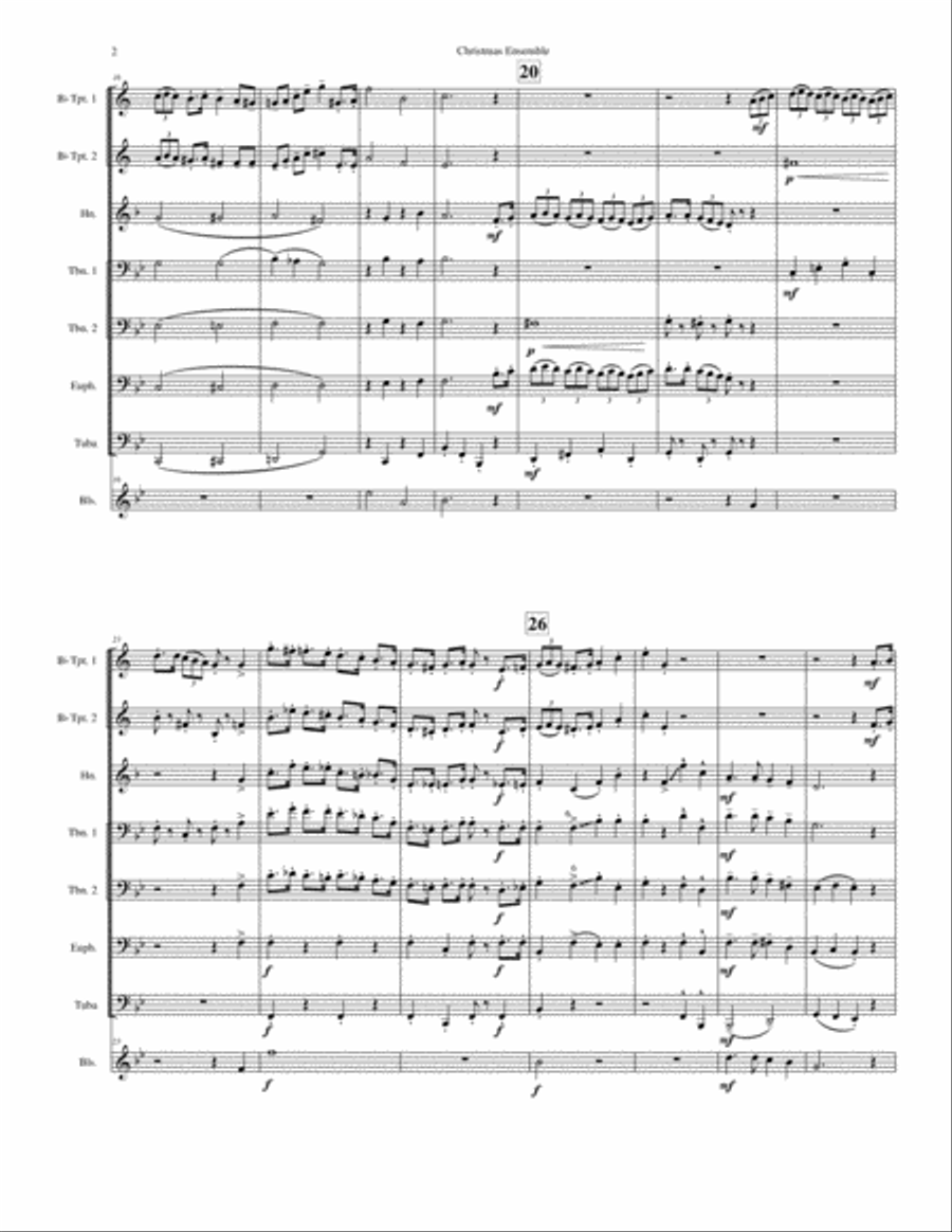 It's Beginning To Look Like Christmas Brass Ensemble scores gallery preview page 2