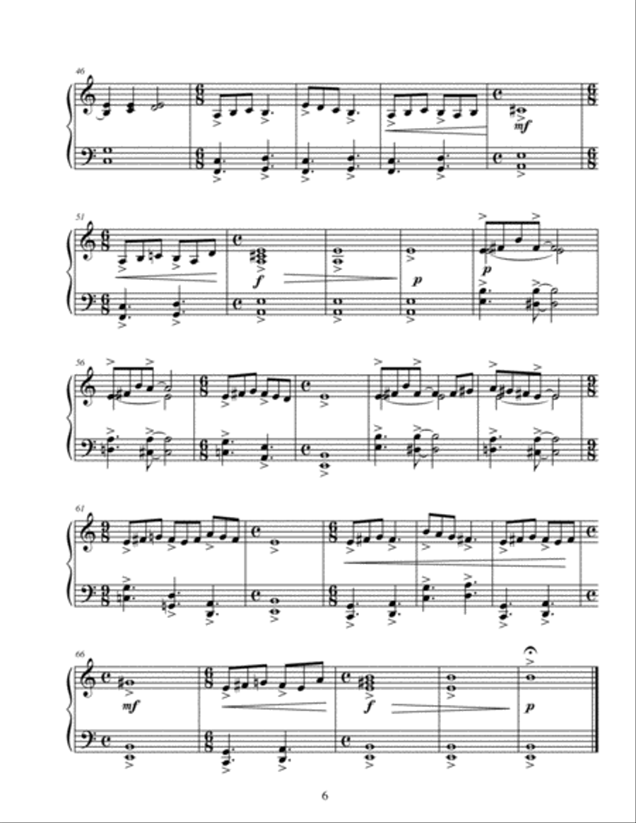 October - A Collection of Intermediate Piano Pieces Piano Solo scores gallery preview page 6