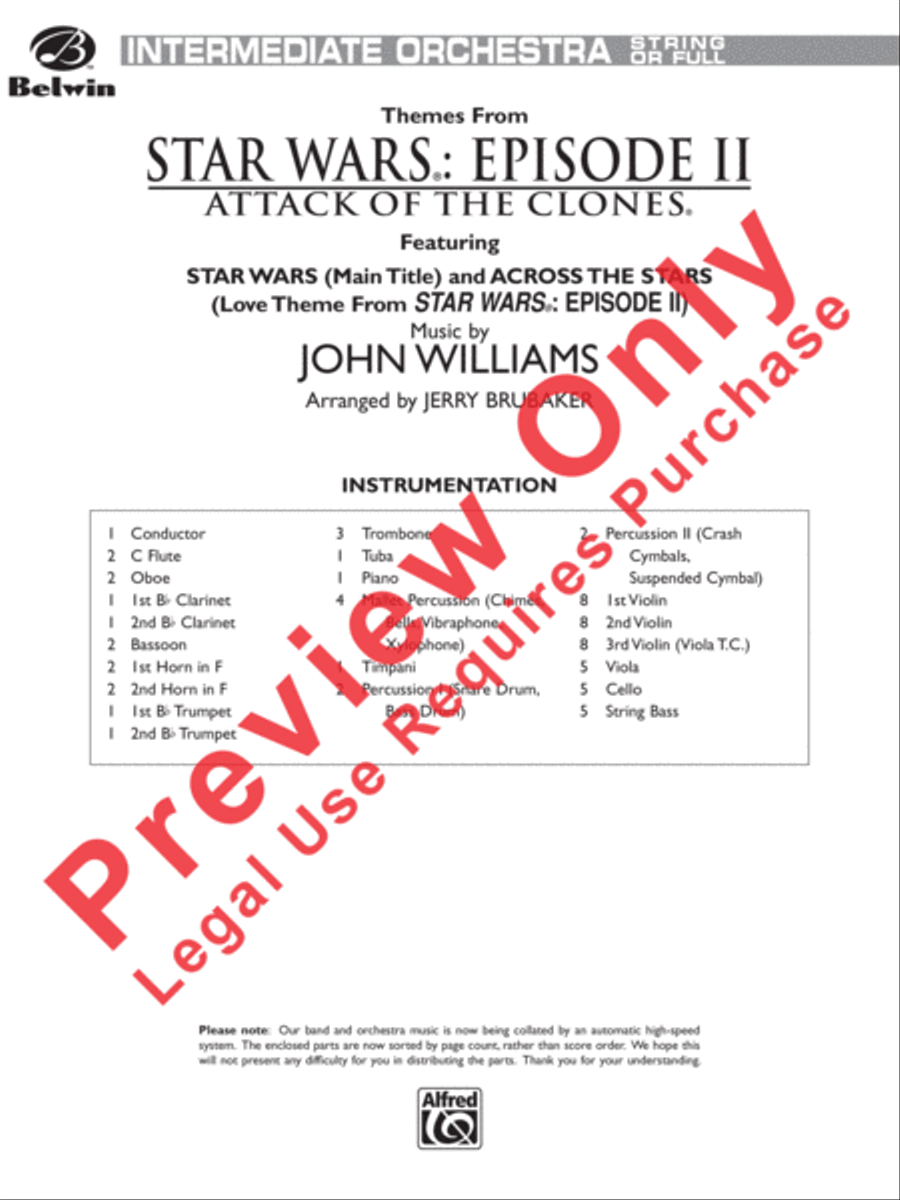 Star Wars: Episode II Attack of the Clones Full Orchestra scores gallery preview page 30