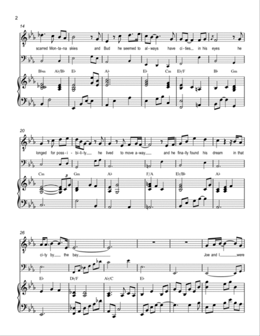 My Brother Lived In San Francisco Small Ensemble scores gallery preview page 2