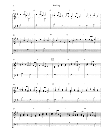 Rocking (Czech Christmas Carol) - for 2-octave handbell choir image number null