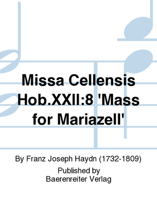 Book cover for Missa Cellensis Hob.XXII:8 'Mass for Mariazell'