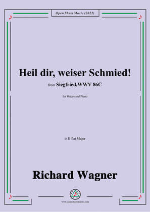 Book cover for R. Wagner-Heil dir,weiser Schmied!,in B flat Major,from 'Siegfried,WWV 86C'