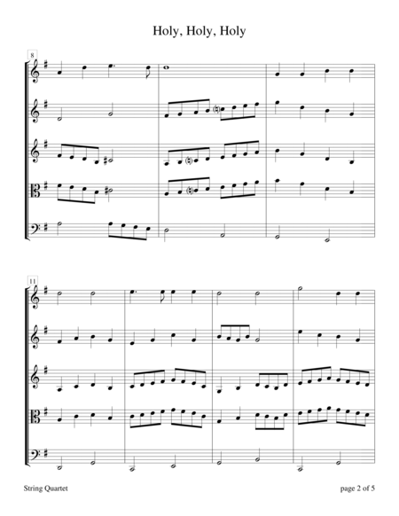 Holy, Holy, Holy (for String Quartet) image number null