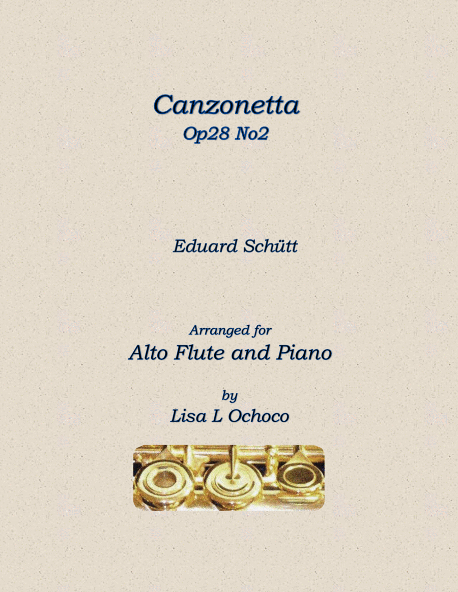 Canzonetta Op28 No2 for Alto Flute and Piano image number null
